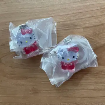 산리오 크리스탈 메지루시 액세서리 헬로키티 키티 2개 세트