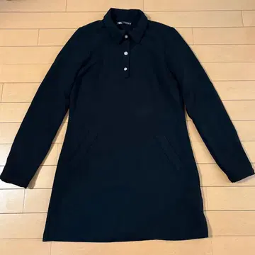 ZARA 비쥬 버튼 긴팔 원피스 블랙