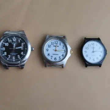 가동품. CASIO 외 손목시계 본체 3세트. 밴드 없음