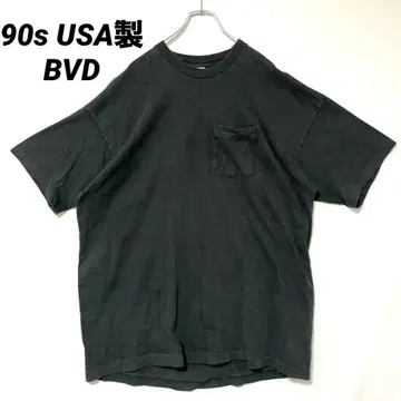 T-1302 90s BVD USA제 포켓 T셔츠 싱글 3XL 블랙