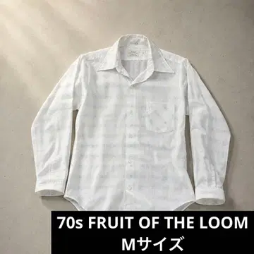 FRUIT OF THE LOOM 70s 거즈 체크 셔츠 M