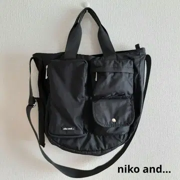 niko and - 오리지널 메니 포켓 2WAY 토트백 블랙