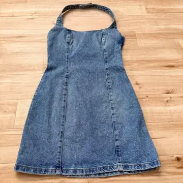 ZARA 데님 홀터넥 미니 원피스