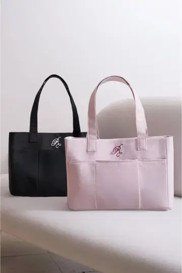 Herlipto ROSIER Box Tote Bag 블랙 토트