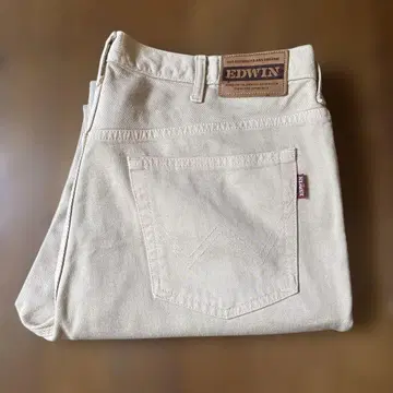 90s 일본제 EDWIN 1703 소프트 청바지 W38 베이지