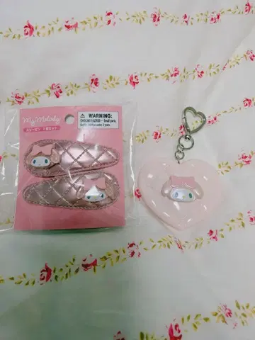 산리오 마이멜로디 쓰리핀 & 하트 거울 세트