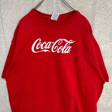 DELTA 코카콜라 빅 로고 프린트 오버 사이즈 T셔츠 2XL