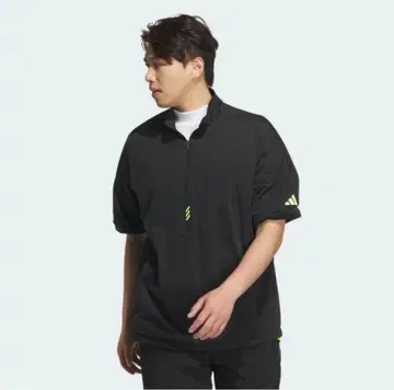 아디다스 골프 의류 L 반팔 하프 지퍼 코드 카오스 자켓