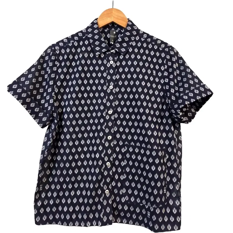 G-STAR RAW 패턴 반팔 셔츠 네이비(M)