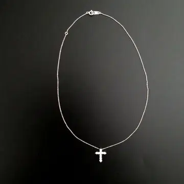 다이아몬드 크로스 목걸이 플라티나