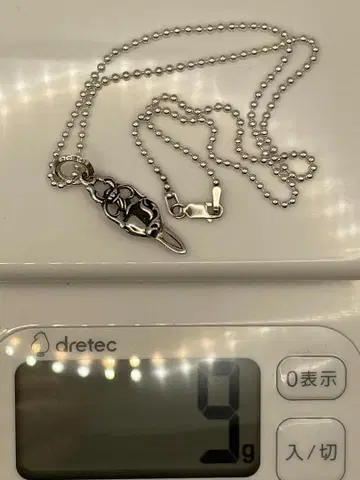 대거 하트 참 목걸이