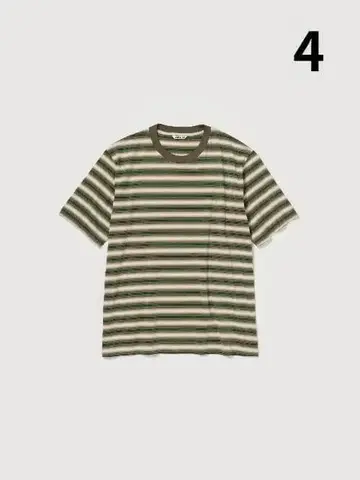 AURALEE GRADIENT STRIPE JERSEY TEE 4 브라운