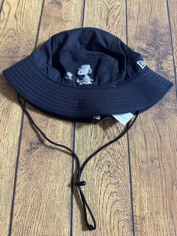 뉴에라 x PEANUTS/스누피 버킷 햇 네이비 M/L