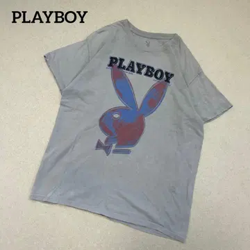PLAYBOY 토끼 헤드 티셔츠 그레이 L 사이즈