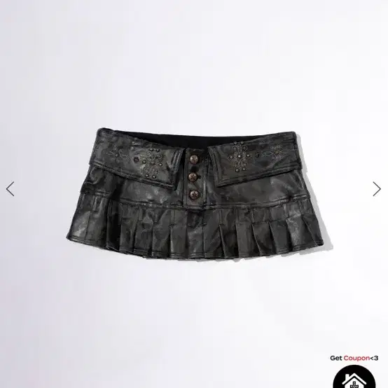 스컬프터 Western Faux Leather Micro Skirt