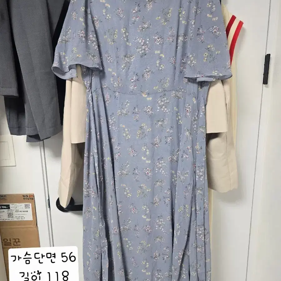 리리앤코 플라워 롱 반팔원피스 77 88