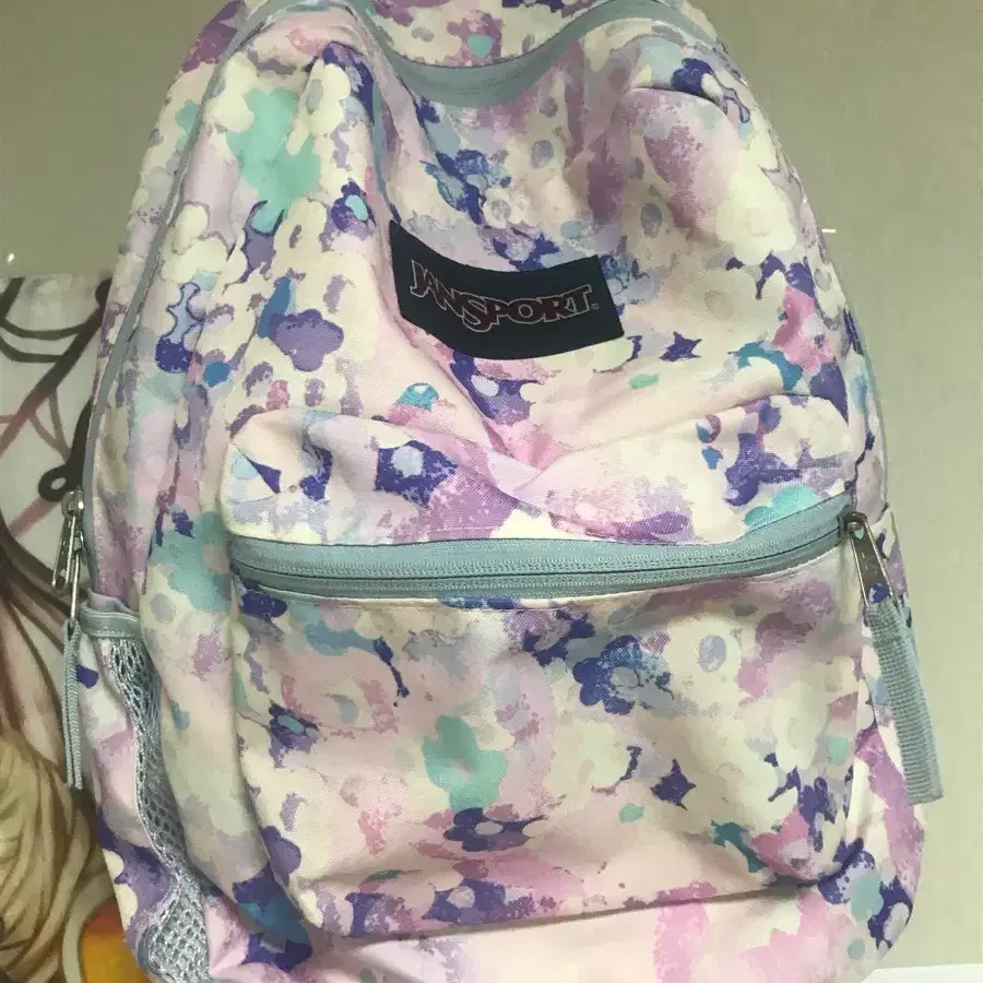 파스텔 꽃무늬 잔스포츠 jansport 가방
