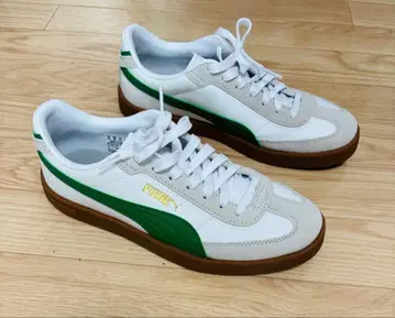 PUMA 스니커즈 화이트 그린 25.5cm
