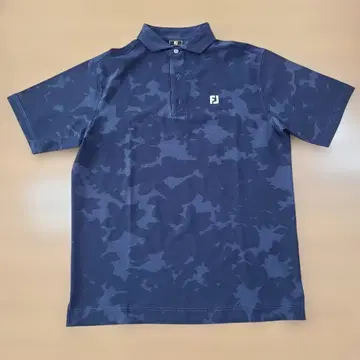 FootJoy 피케 셔츠 네이비 카모플라주 패턴 L 사이즈