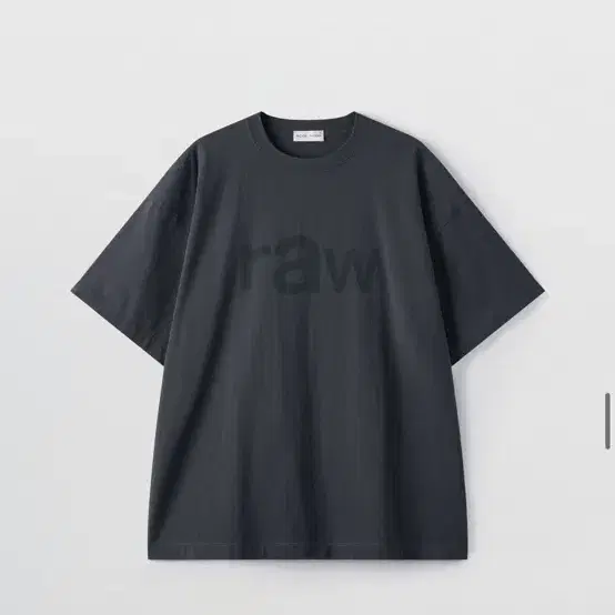 파사드패턴 Raw 오버핏 티셔츠 블루차콜색상 m 사이즈