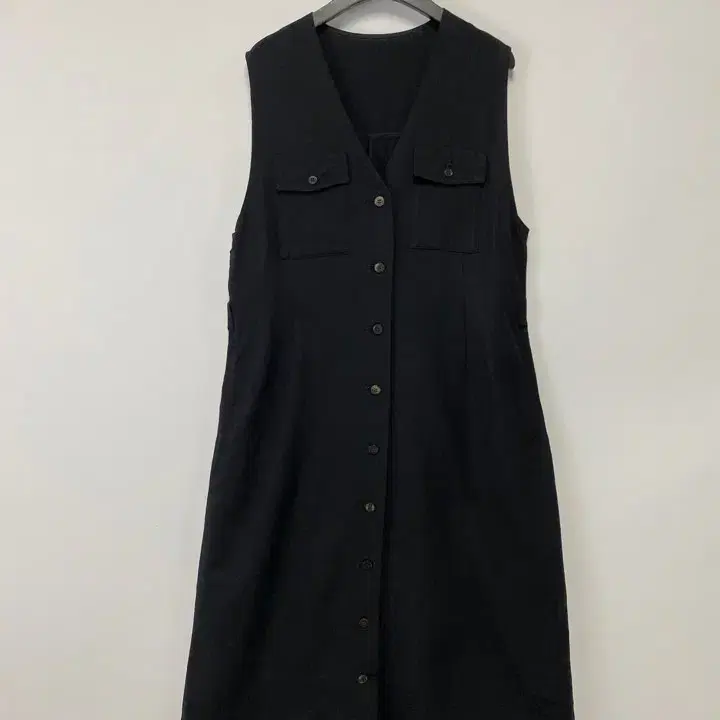 빈티지 GABARDINE K.T 코튼 페이퍼 블렌드 버튼 원피스