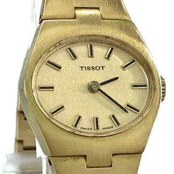가동품 TISSOT 수동 와인딩 골드 금장 팔찌 여성용 손목시계