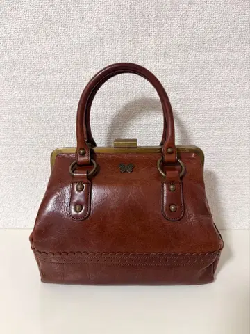 ANNASUI 핸드백 안나수이 가죽 가마구치 앤티크 골드