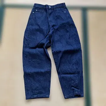 카포크 혼방 데님 코쿤 팬츠 다크 네이비 중고 M