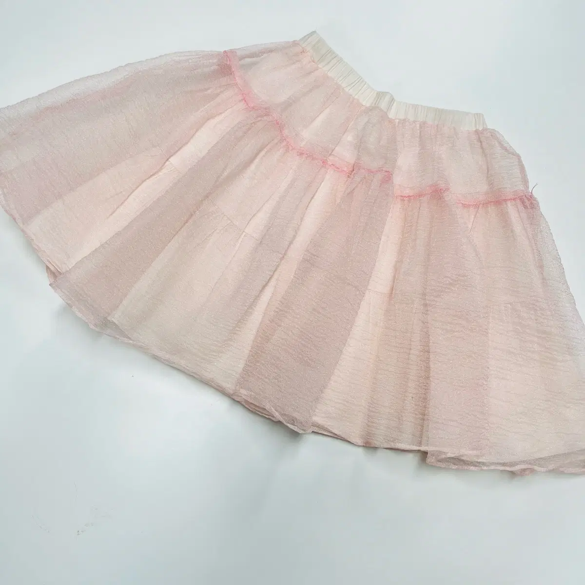 120 연핑크 레이스 여아 치마