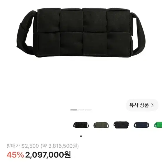 보테가베네타 패딩 테크 카세트백 블랙 (면재질)