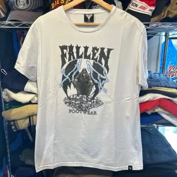 Fallen Footwear 티셔츠 화이트 스케이트보드
