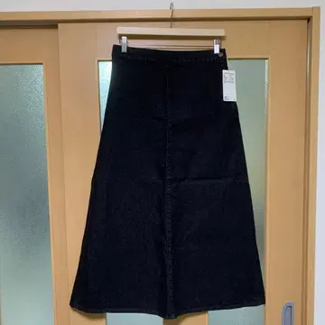 MUJILABO 무지 라보 무인양품 와시콘 데님 스커트 다크 그레이 76