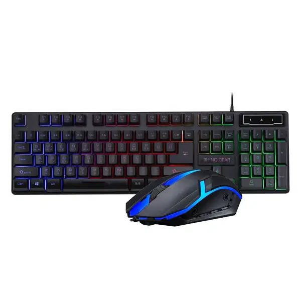 키보드USB+마우스USB RGB LED 유선데스크톱 세트