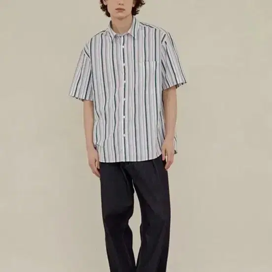 홀리선 스트라이프 반팔셔츠 M 105