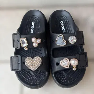 Crocs 사보 샌들 블랙 W5