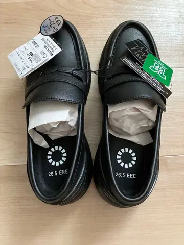 [새상품 택 포함] WORKMAN 하이바운스 로퍼 블랙 26.5cm
