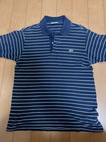 LACOSTE 라코스테 보더 피케 셔츠 네이비 사이즈 2