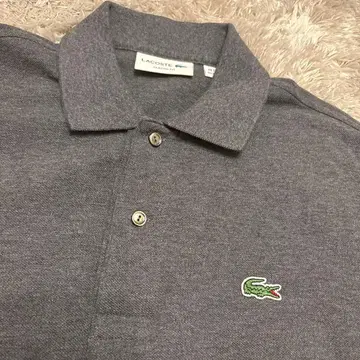 LACOSTE 클래식 핏 피케 셔츠 그레이 FR2 US XS