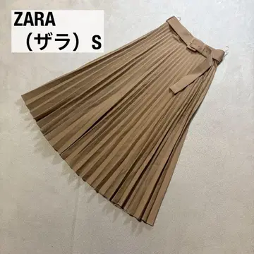 ZARA (자라) 벨트 플리츠 롱 스커트