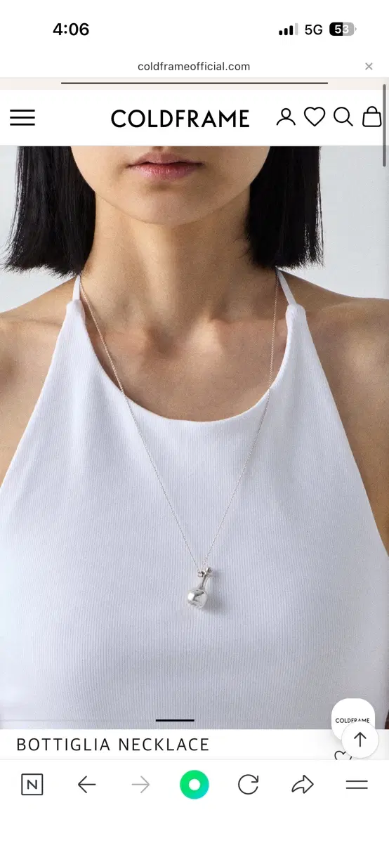 콜드프레임 목걸이 BOTTIGLIA NECKLACE