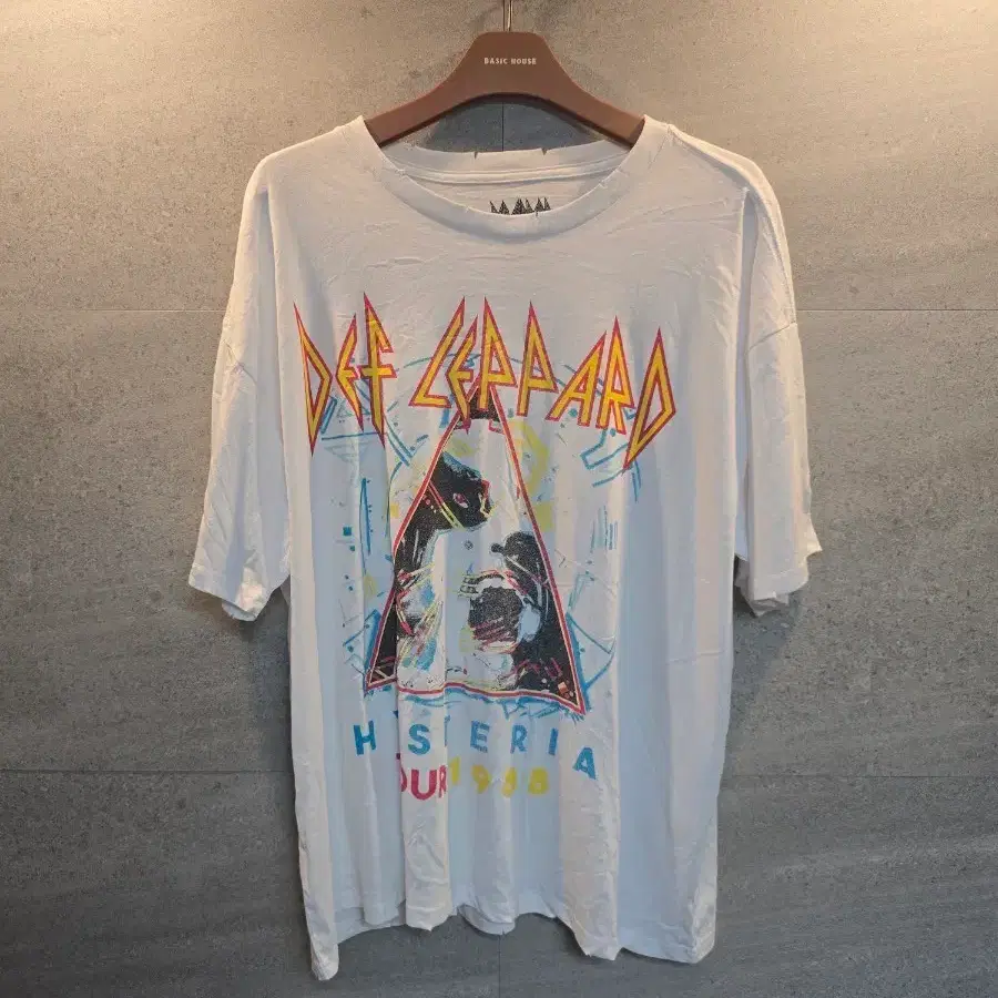 Def Leppard. 하이스트리아 투어 1988 반팔티.