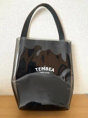 [ TEMBEA ] 클리어 버킷 토트 PVC 미니 블랙