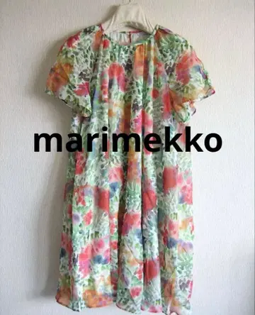 새상품급 marimekko A라인 원피스 SUOPURSU 34 실크 혼방