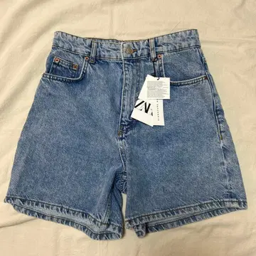 미사용 새상품 ZARA SIGNATURE DENIM 숏팬츠 데님