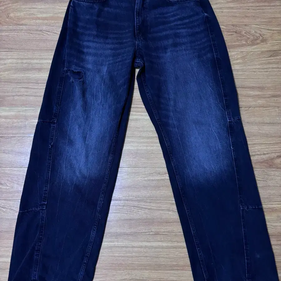 ZARA 자라 디스트로이 블랙 데님