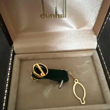 새상품급 던힐 라펠 핑 체인 포함 박스 포함