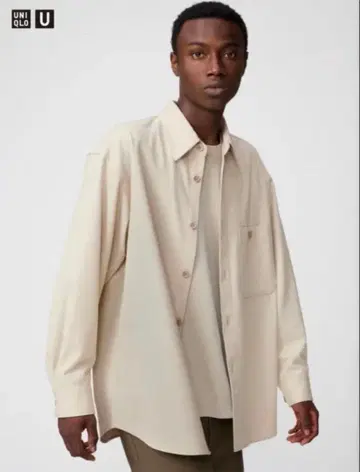 UNIQLO U 트윌 워크 오버 사이즈 셔츠