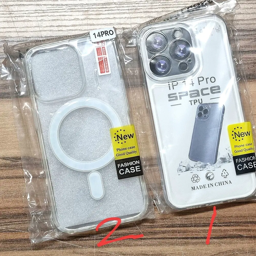 애플 아이폰14프로 pro 가죽 투명 맥세이프 폰 케이스