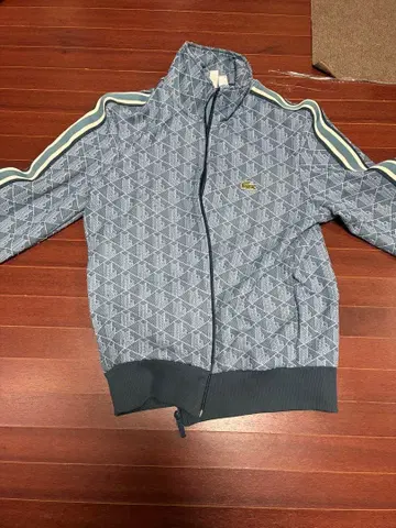 LACOSTE 모노그램 패턴 트랙 자켓 저지