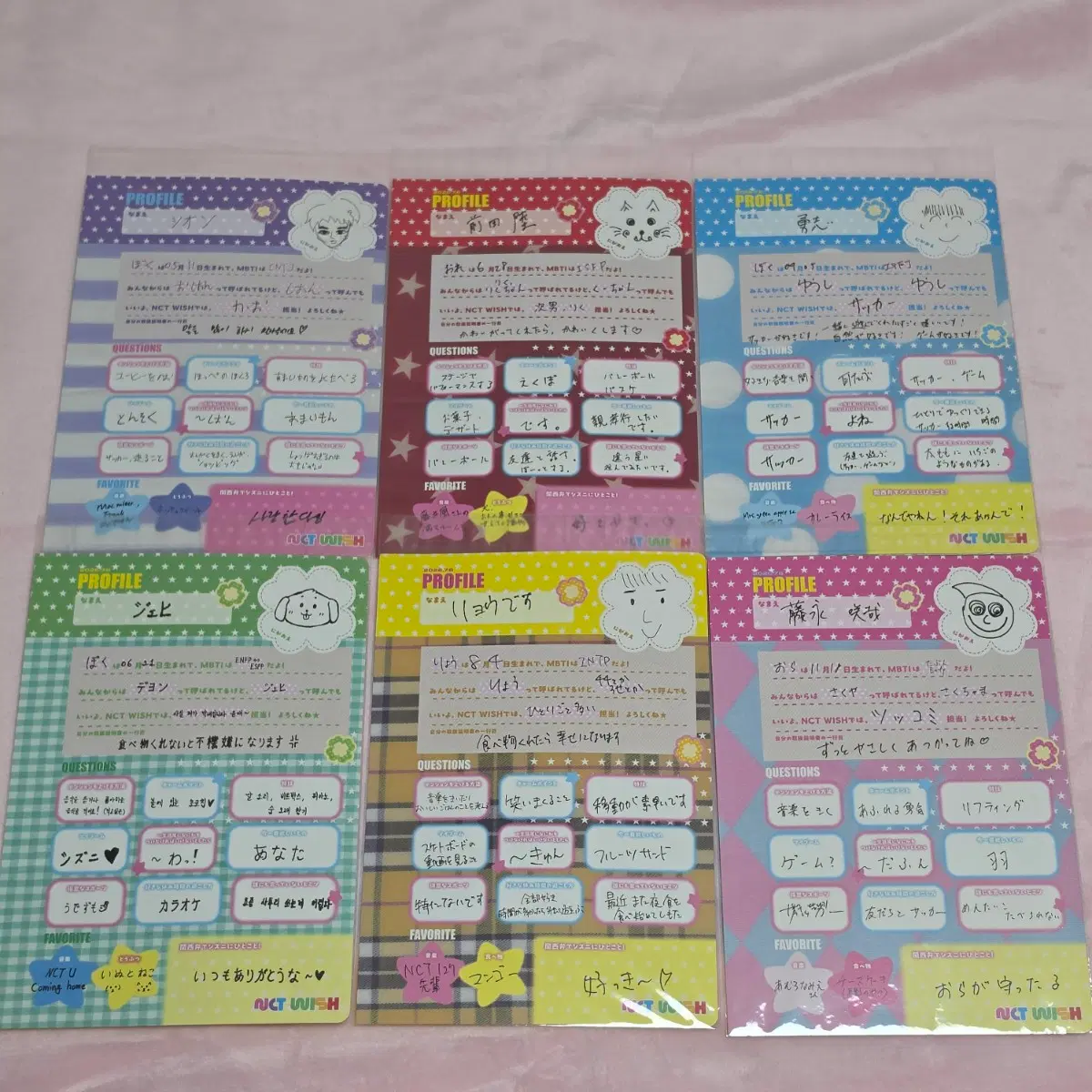 SET) 오사카 엔시티위시 프로필 전달회 엽서 프로필북 전멤버 세트